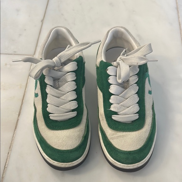 Green and White Sneakers - Picture 1 of 3
